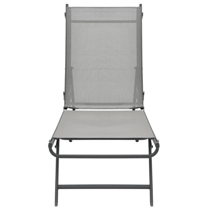 Sun loungers 2 pcs textilene and steel
