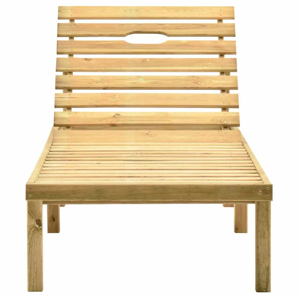 Impregnated pine wood sun lounger