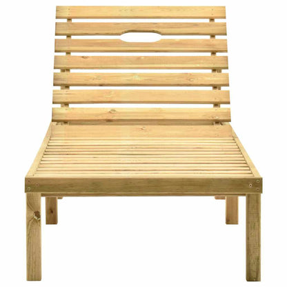 Impregnated pine wood sun lounger