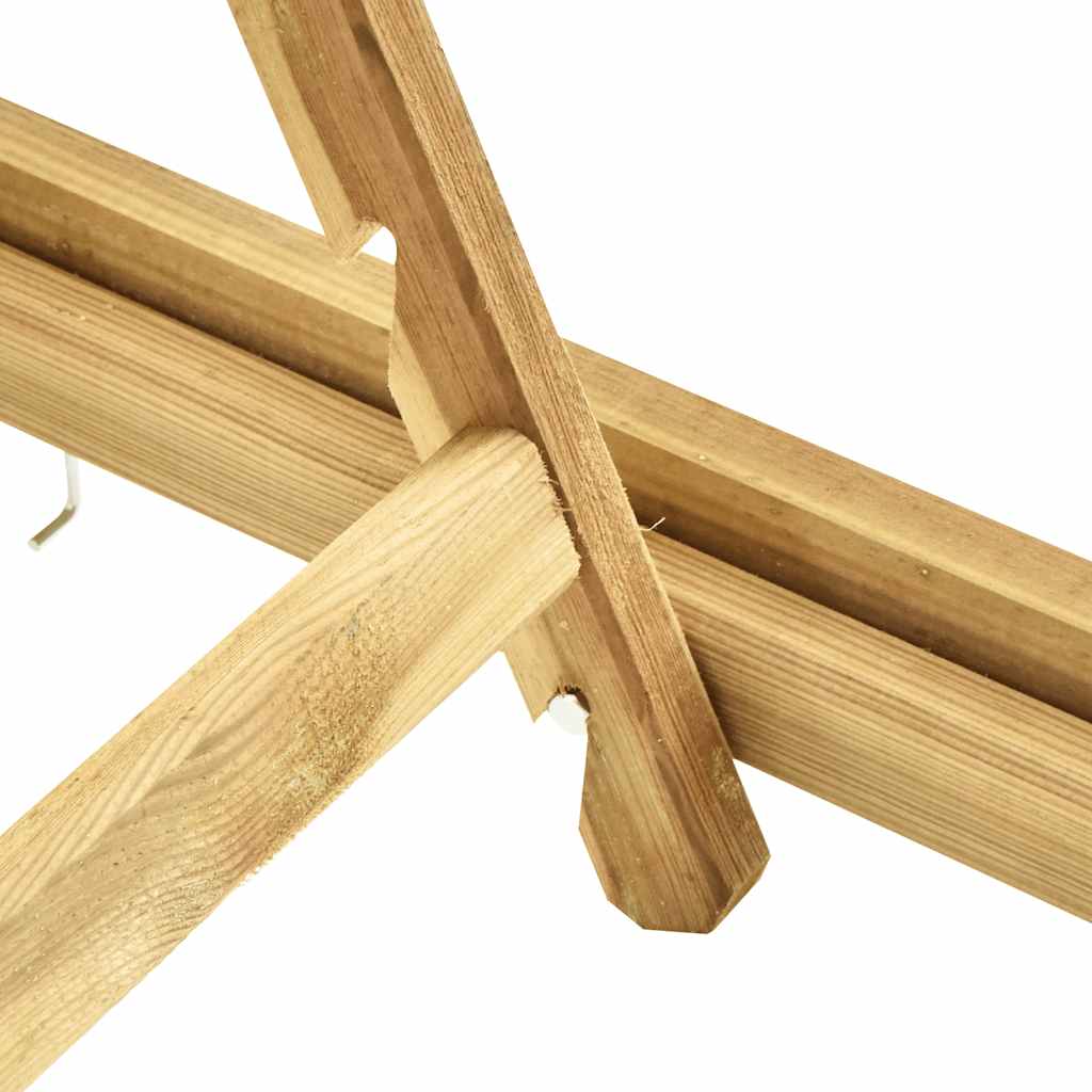Impregnated pine wood sun lounger