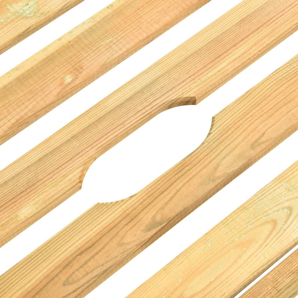 Impregnated pine wood sun lounger