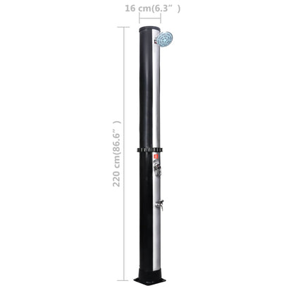 Outdoor solar shower with head and tap 40 L
