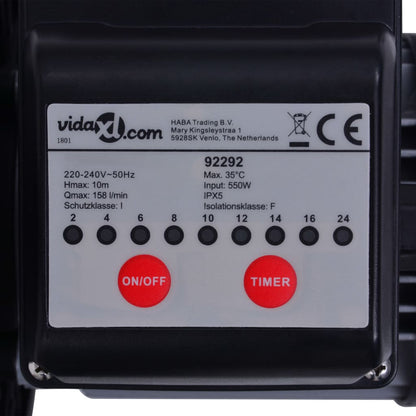 Sand filter pump with timer 550 W 50 L