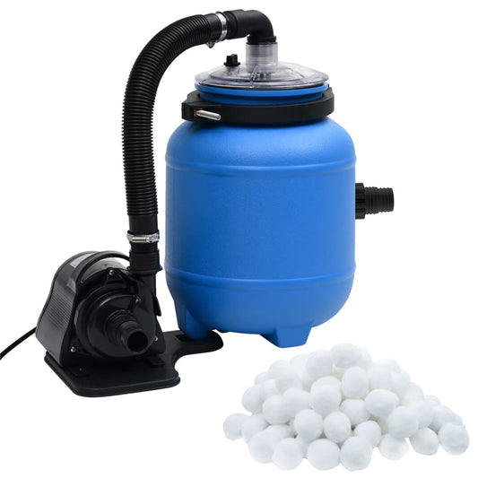 Swimming pool filter pump 4 m³/h black and blue