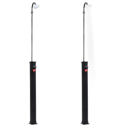 Solar garden shower 215 cm 8 L black