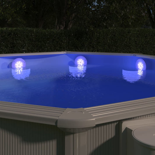Submersible/floating LED pool light with remote control, multicolor