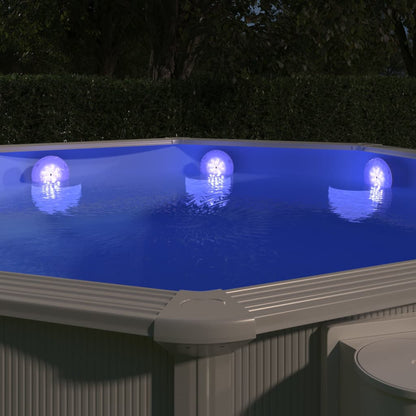 Submersible/floating LED pool light with remote control, multicolor