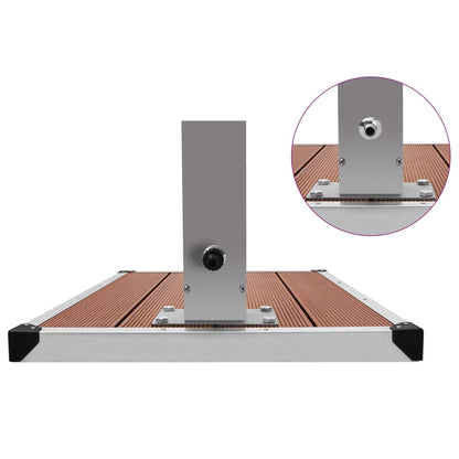 Chuveiro para exterior com base WPC aço inoxidável