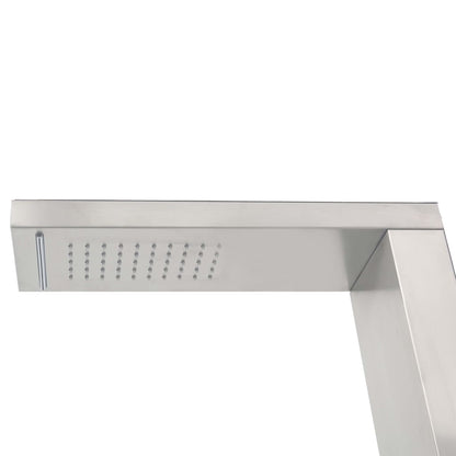 Chuveiro para exterior com base WPC aço inoxidável