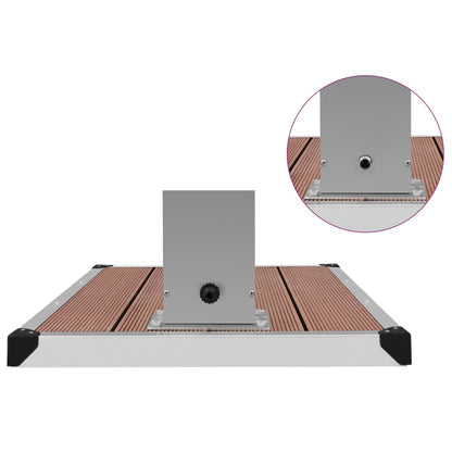 Chuveiro para exterior com base WPC aço inoxidável