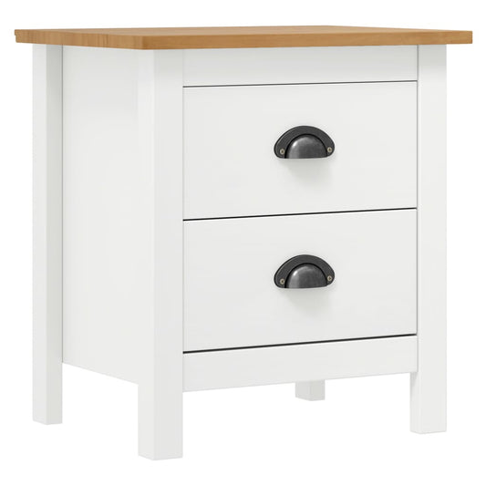 Mesa de cabeceira Hill 46x35x49,5 cm pinho maciço branco