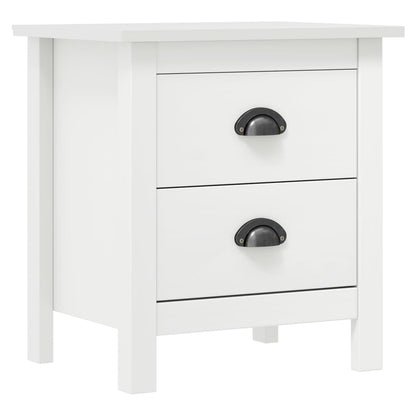 Mesas cabeceira Hill 2 pcs 46x35x49,5cm pinho branco