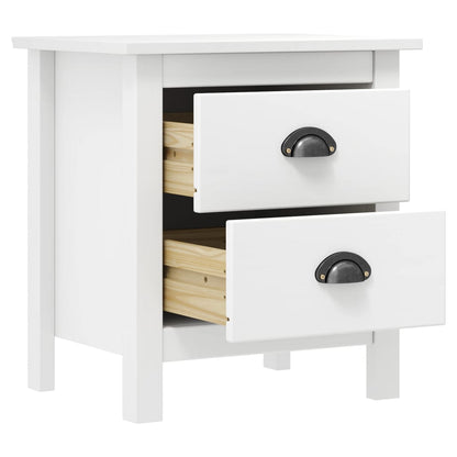 Mesas cabeceira Hill 2 pcs 46x35x49,5cm pinho branco