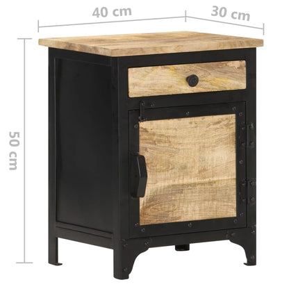 Mesa de cabeceira 40x30x50 cm madeira de mangueira maciça