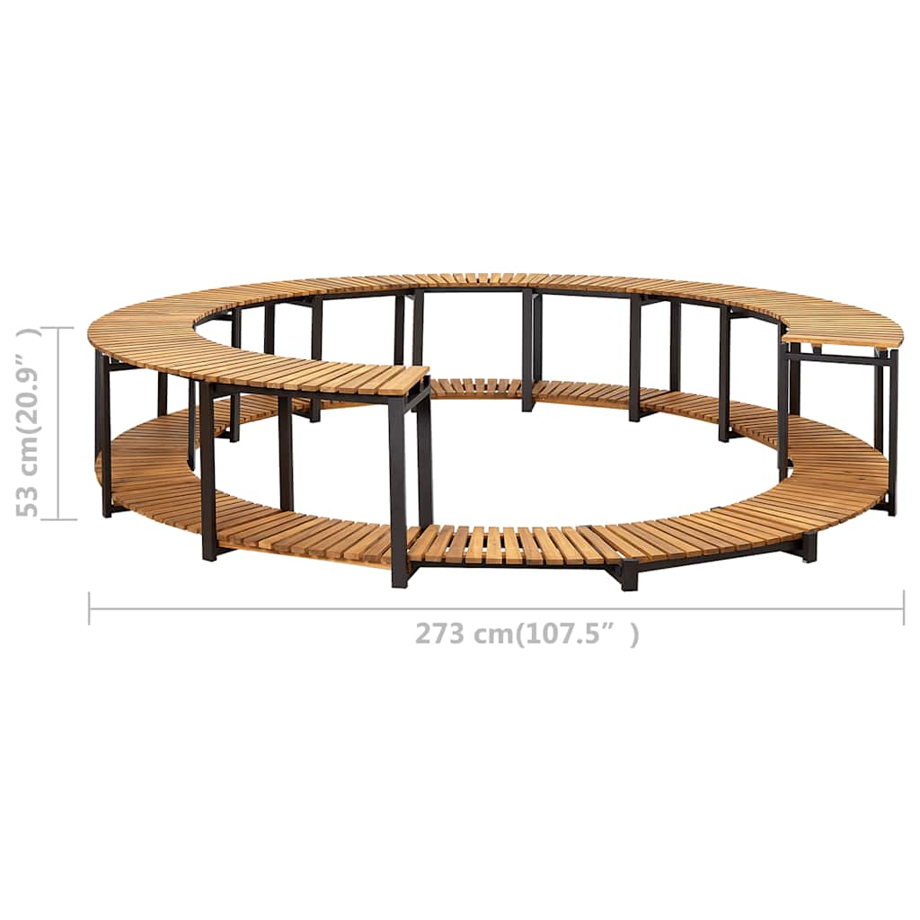 Spa surround 273x53 cm solid acacia wood