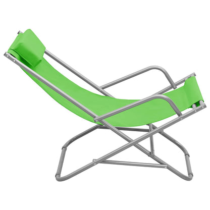 Cadeiras de baloiço 2 pcs aço verde