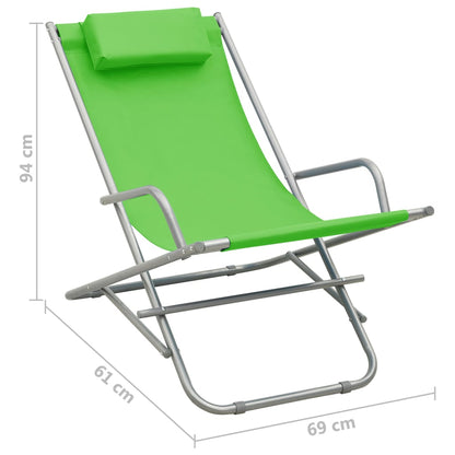 Cadeiras de baloiço 2 pcs aço verde