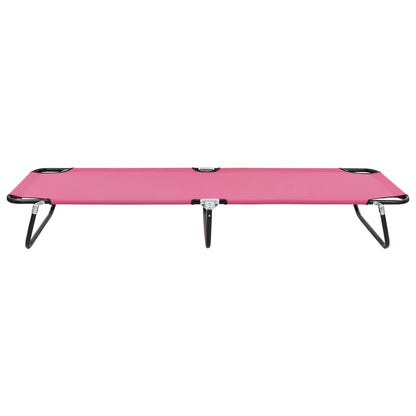 Espreguiçadeira dobrável aço rosa