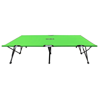 Espreguiçadeira/cama dobrável para 2 pessoas aço verde