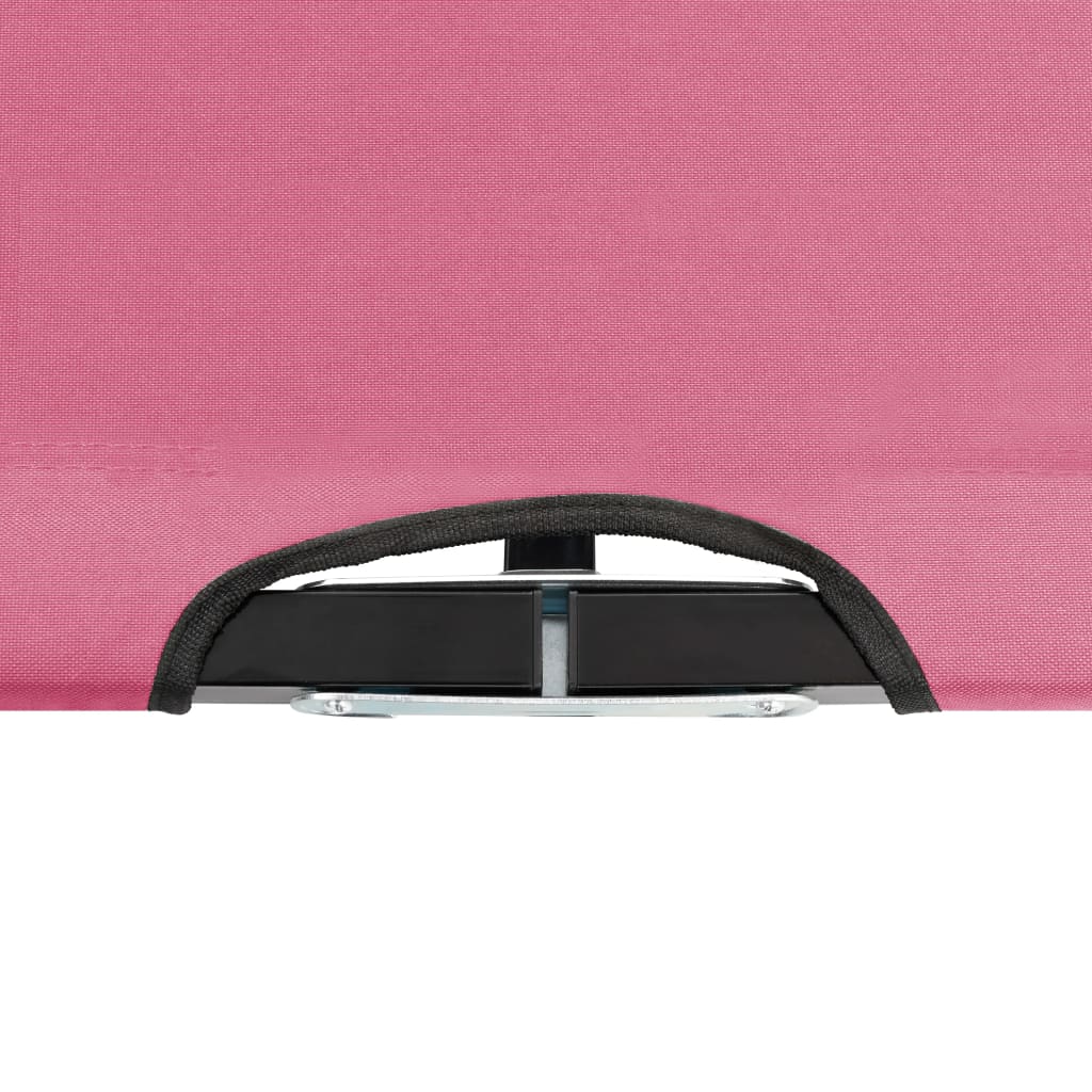 Pink Steel 2 Person Folding Sun Lounger/Bed
