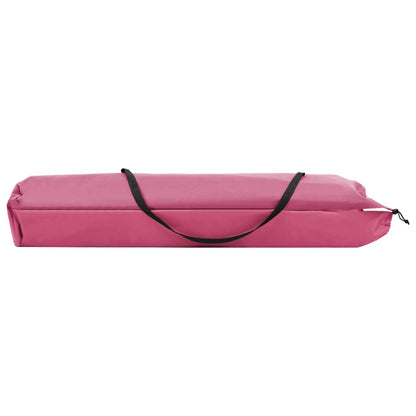 Pink Steel 2 Person Folding Sun Lounger/Bed