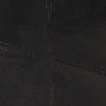 Sofá de 2 lugares em couro genuíno preto