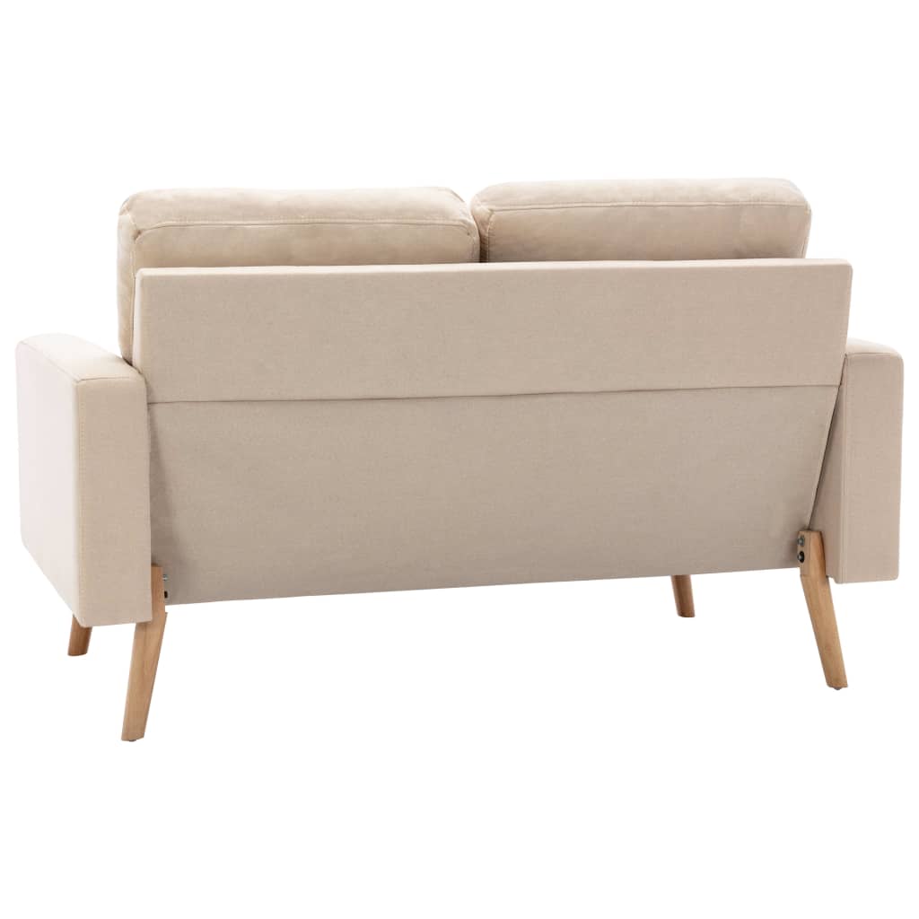 2 pcs conjunto de sofás tecido cor creme