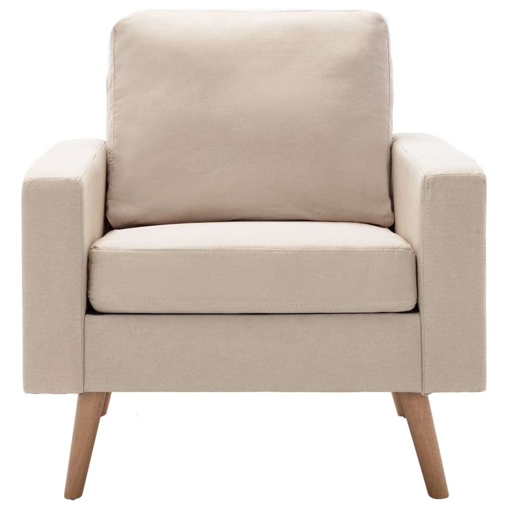 2 pcs conjunto de sofás tecido cor creme