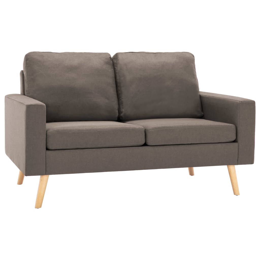 2 pcs sofa set grey-brown fabric