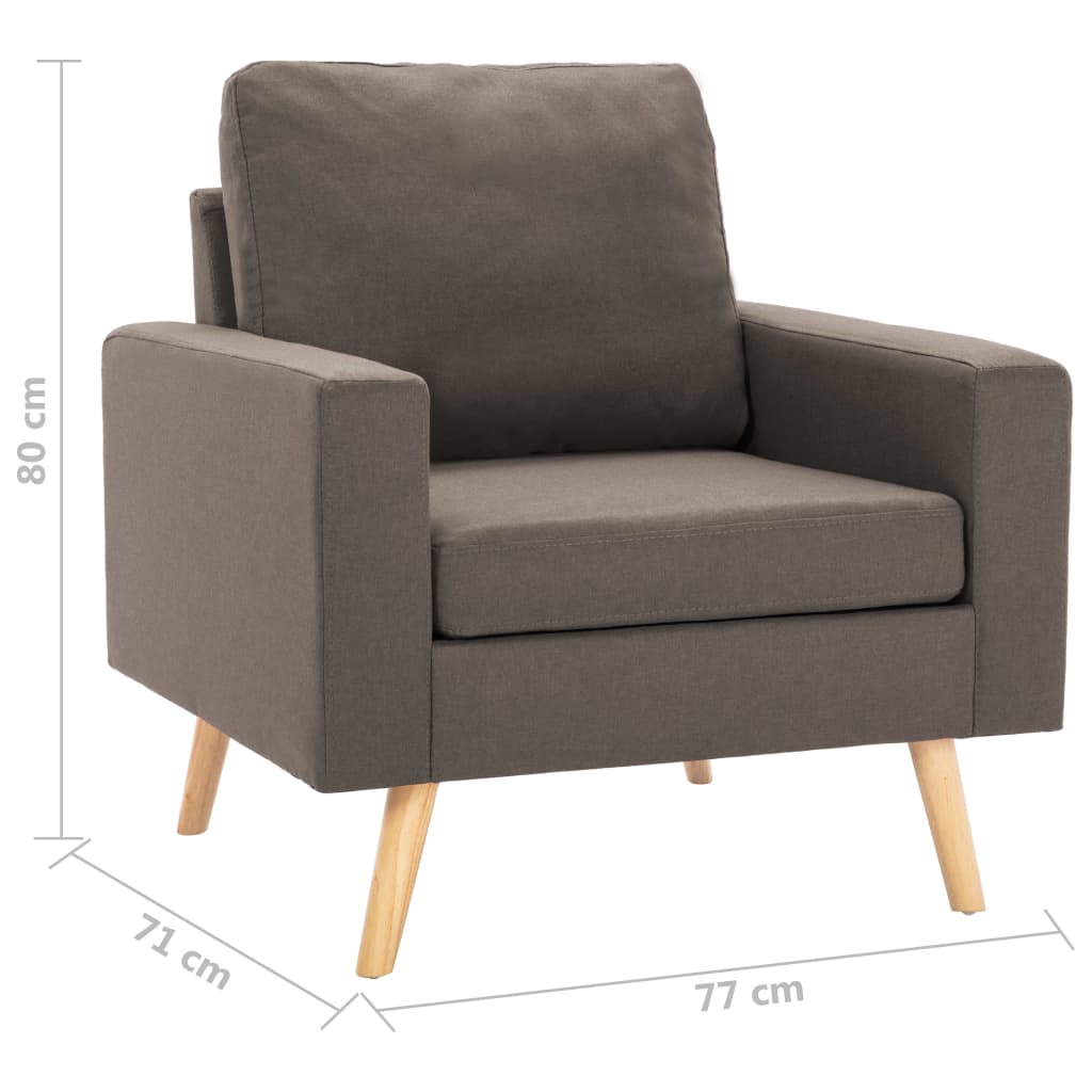 2 pcs sofa set grey-brown fabric