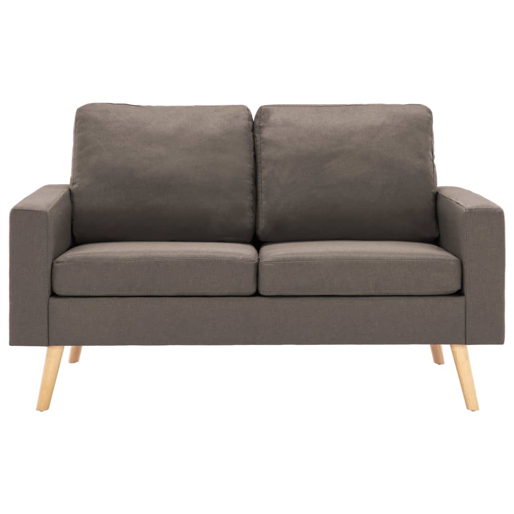 2 pcs sofa set grey-brown fabric