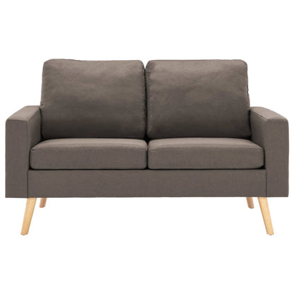 2 pcs sofa set grey-brown fabric