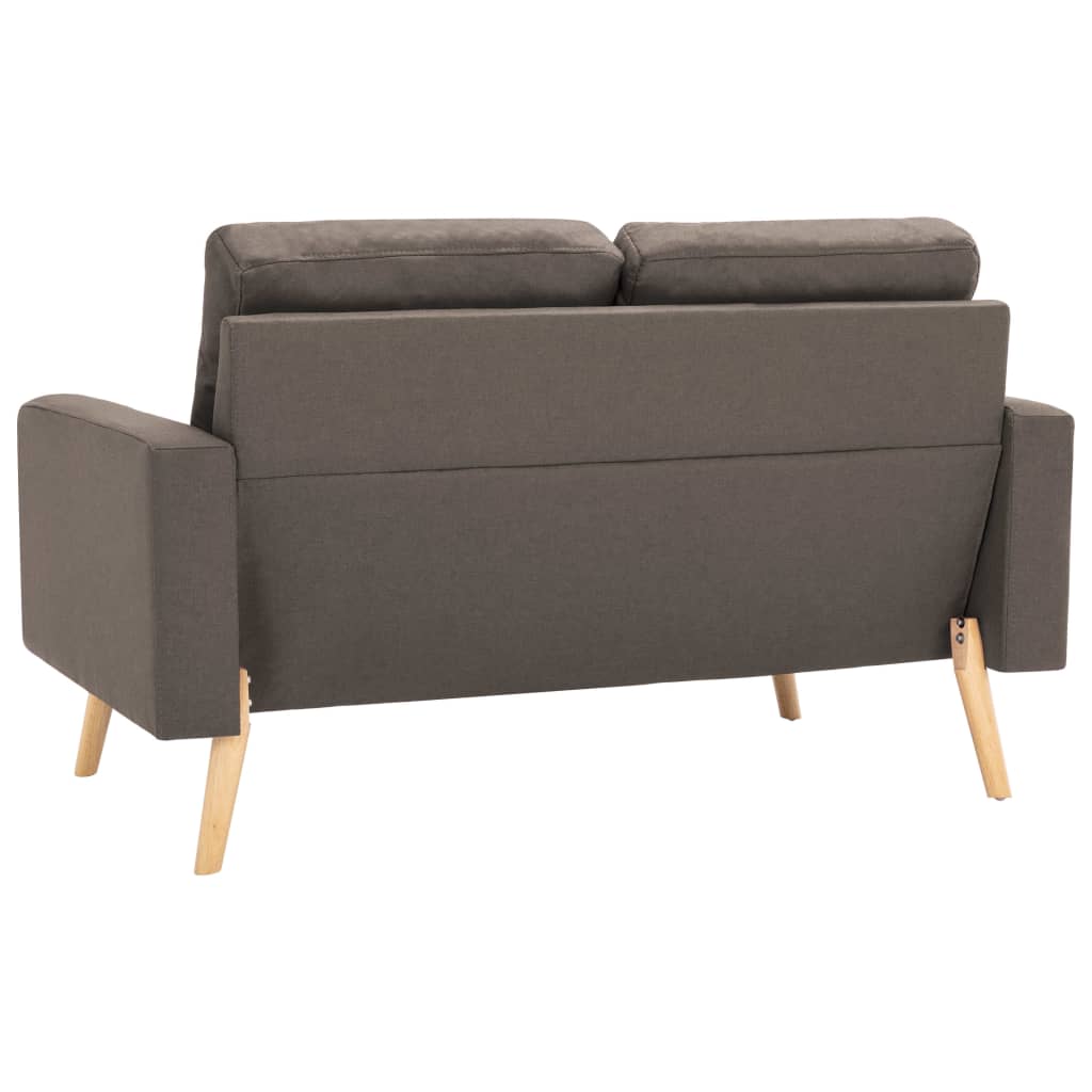 2 pcs sofa set grey-brown fabric