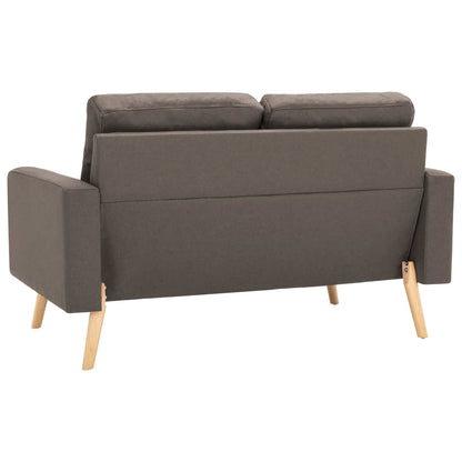 2 pcs sofa set grey-brown fabric