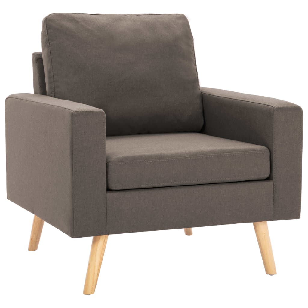 2 pcs sofa set grey-brown fabric