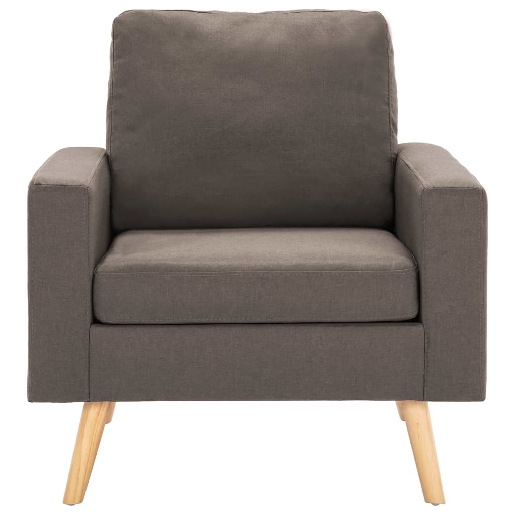 2 pcs sofa set grey-brown fabric