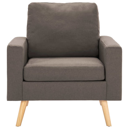 2 pcs sofa set grey-brown fabric