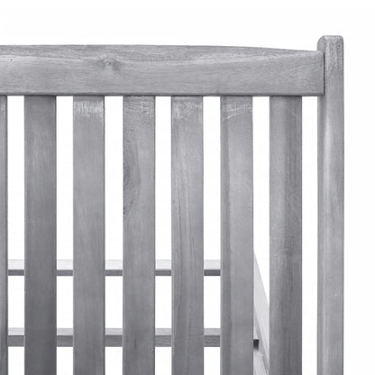 2-person sun lounger in solid acacia wood