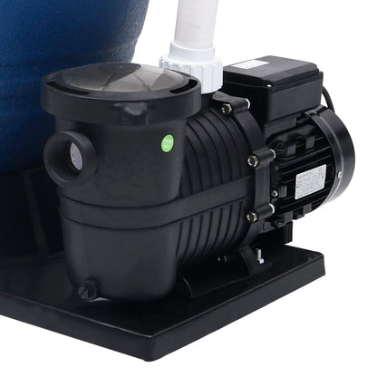 Filtro de areia válvula 7 posições e bomba 1000 W azul e preto
