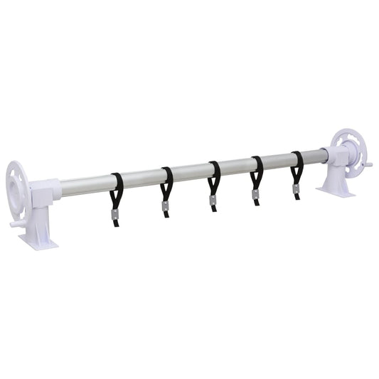 Pool cover roller with plastic base