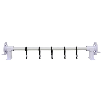 Pool cover roller with plastic base