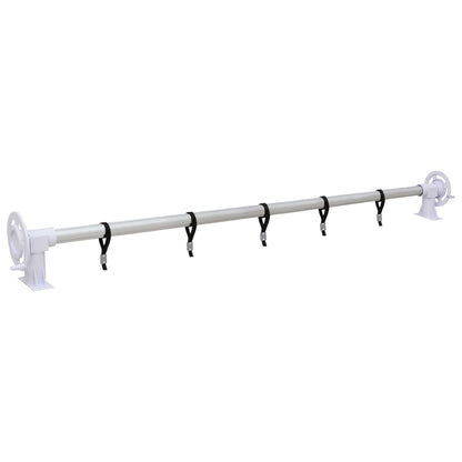 Pool cover roller with plastic base