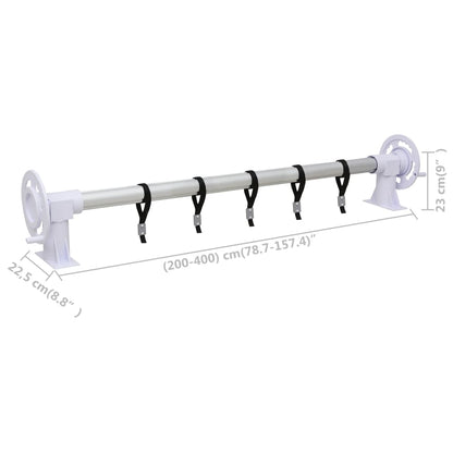 Pool cover roller with plastic base