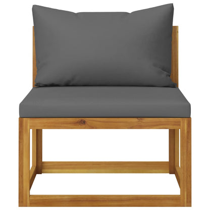 10 pcs conjunto lounge de jardim com almofadões acácia maciça