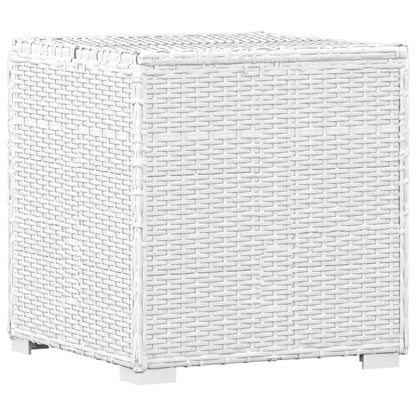 3 pcs garden sun loungers with coffee table in white poly rattan