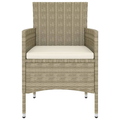 5 pcs conjunto lounge de jardim vime PE bege