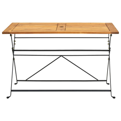 7 pcs conjunto dobrável de jantar p/ jardim acácia maciça