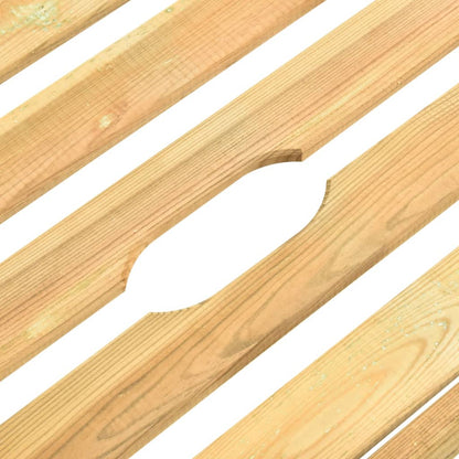 Garden sun lounger with table in impregnated pine wood