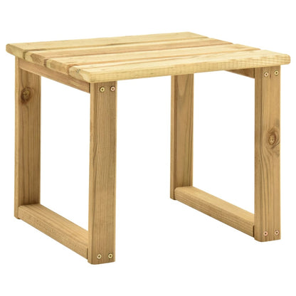 Garden sun lounger with table in impregnated pine wood