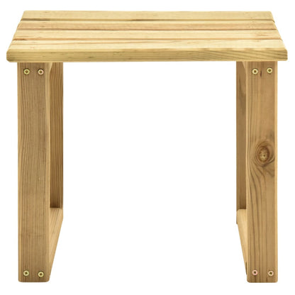 Garden sun lounger with table in impregnated pine wood